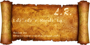 Lázár Renáta névjegykártya