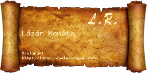 Lázár Renáta névjegykártya