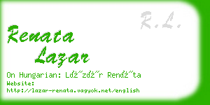 renata lazar business card